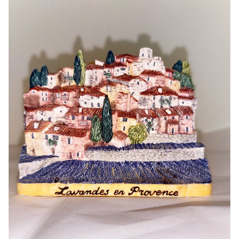 J Carlton Hand Painted Resin Napkin Holder Lavender en Provence